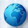 Globe with chat bubble icon
